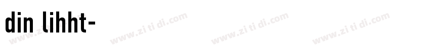 din lihht字体转换